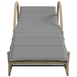 vidaXL PE Rattan Standard Sun Lounger in Beige  (Set of 2)