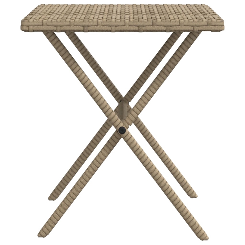 vidaXL PE Rattan Standard Sun Lounger in Beige  (Set of 2)