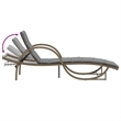 vidaXL PE Rattan Standard Sun Lounger in Beige  (Set of 2)