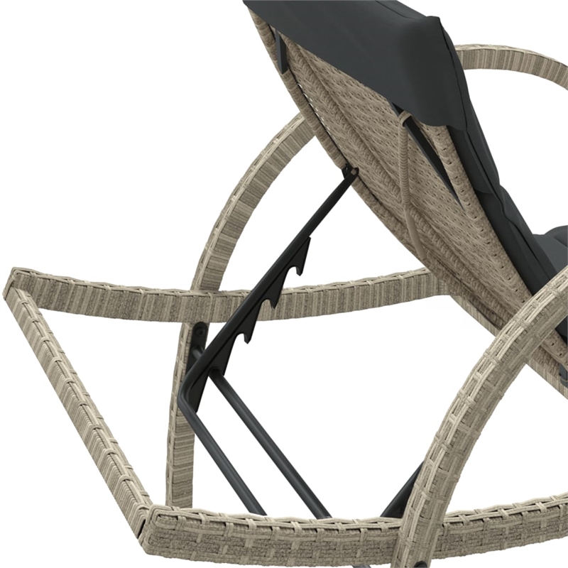 vidaXL Standard Sun Lounger in Light Gray  (Set of 2)