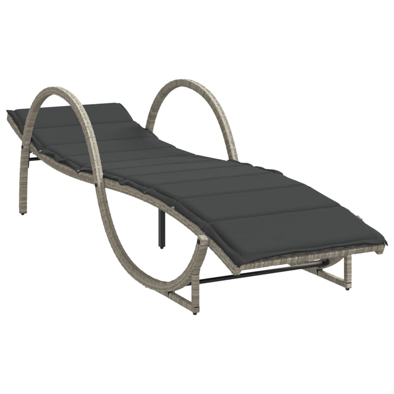 vidaXL Standard Sun Lounger in Light Gray  (Set of 2)