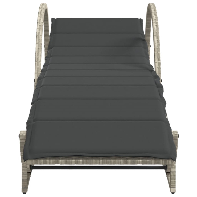 vidaXL Standard Sun Lounger in Light Gray  (Set of 2)