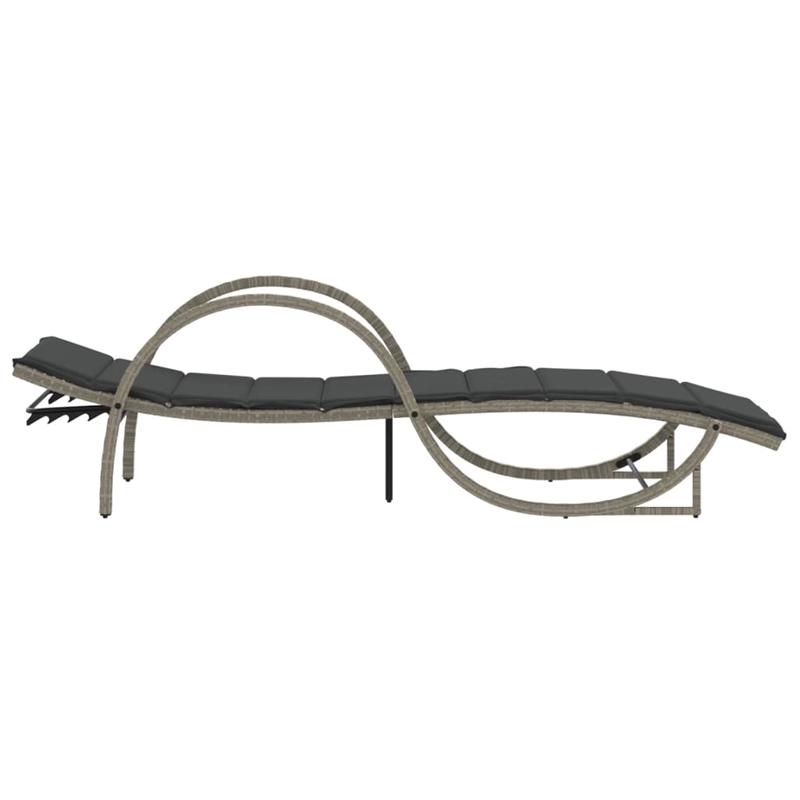 vidaXL Standard Sun Lounger in Light Gray  (Set of 2)