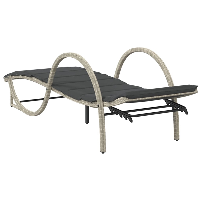 vidaXL Standard Sun Lounger in Light Gray  (Set of 2)