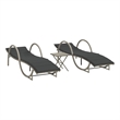 vidaXL Standard Sun Lounger in Light Gray  (Set of 2)