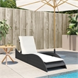vidaXL Sun Lounger in Black
