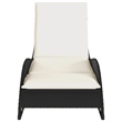 vidaXL Sun Lounger in Black