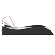 vidaXL Sun Lounger in Black