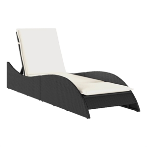 vidaXL Sun Lounger in Black