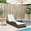 vidaXL Patio PE Rattan Standard Sun Lounger in Brown