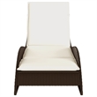 vidaXL Patio PE Rattan Standard Sun Lounger in Brown