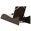 vidaXL Patio PE Rattan Standard Sun Lounger in Brown