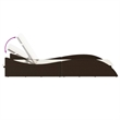 vidaXL Patio PE Rattan Standard Sun Lounger in Brown