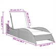 vidaXL Patio PE Rattan Standard Sun Lounger in Brown