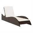 vidaXL Patio PE Rattan Standard Sun Lounger in Brown