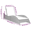 vidaXL Patio PE Rattan Standard Sun Lounger in Beige
