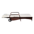 vidaXL Poly Rattan Rattan Sun Bed Standard w/ Adjustable Armrests in Brown