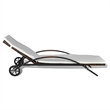 vidaXL PE Rattan Standard Sun Lounger Height-Adjustable in Brown