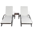 vidaXL PE Rattan Large Sun Lounger Height-Adjustable in Brown
