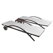vidaXL PE Rattan Large Sun Lounger Height-Adjustable in Brown