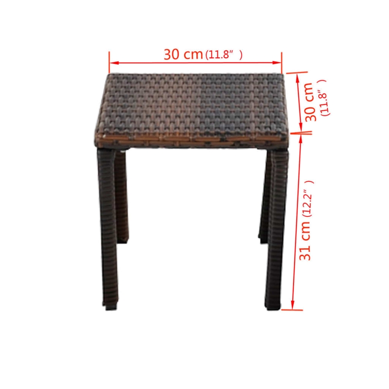 vidaXL PE Rattan Large Sun Lounger Height-Adjustable in Brown