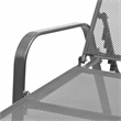 vidaXL E-Coated Powder-Coated Steel Large Sunlounger in Anthracite