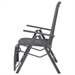 vidaXL Aluminum Medium Sunlounger w/ Adjustable Armrests in Black