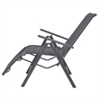 vidaXL Aluminum Medium Sunlounger w/ Adjustable Armrests in Black