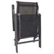 vidaXL Aluminum Medium Sunlounger w/ Adjustable Armrests in Black