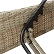 vidaXL Patio PE Rattan Steel Double Sun Lounger in Light Gray