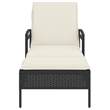 vidaXL Sun Lounger in Black and Cream