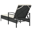 vidaXL Sun Lounger in Black and Cream