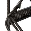 vidaXL Sun Lounger in Black and Cream