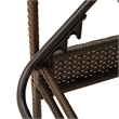 vidaXL PE Rattan Foam Standard Sun Lounger in Brown and Cream White