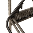 vidaXL Poly Rattan Steel Sun Lounger in Gray