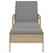 vidaXL PE Rattan Standard Sun Lounger in Beige