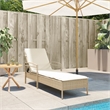 vidaXL PE Rattan Standard Sun Lounger in Beige