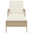 vidaXL PE Rattan Standard Sun Lounger in Beige