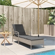vidaXL PE Rattan Standard Sun Lounger in Light Gray