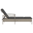 vidaXL PE Rattan Standard Sun Lounger in Light Gray