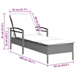 vidaXL PE Rattan Standard Sun Lounger in Light Gray