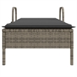 vidaXL PE Rattan Steel Polyester Sun Lounger in Gray