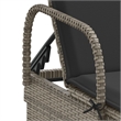 vidaXL PE Rattan Steel Polyester Sun Lounger in Gray