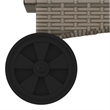 vidaXL PE Rattan Steel Polyester Sun Lounger in Gray