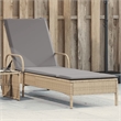 vidaXL Sun Lounger in Beige and Light Gray