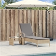 vidaXL Sun Lounger in Beige and Light Gray