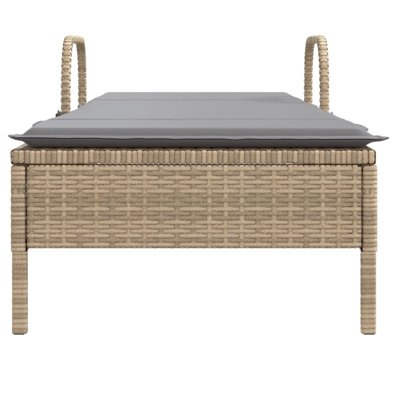 vidaXL Sun Lounger in Beige and Light Gray