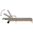 vidaXL Sun Lounger in Beige and Light Gray
