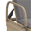 vidaXL Sun Lounger in Beige and Light Gray