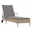 vidaXL Sun Lounger in Beige and Light Gray